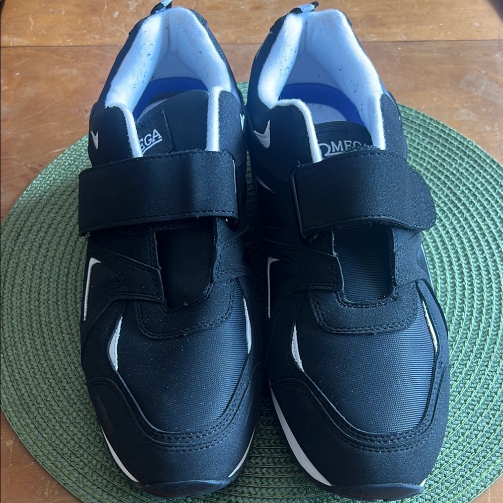 Omega Black Velcro Sneakers